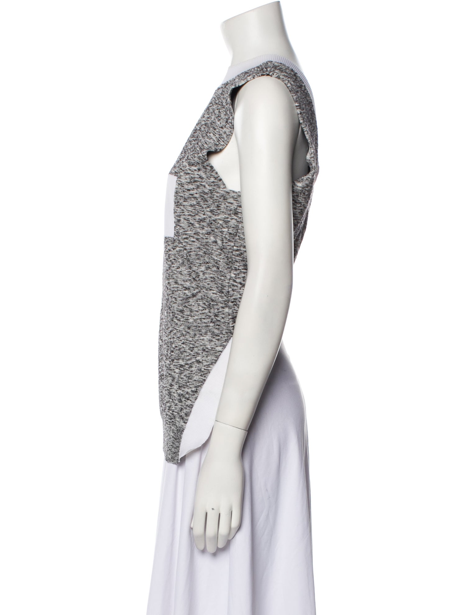 Paco Rabanne Colorblock Pattern Square Neckline Sweater