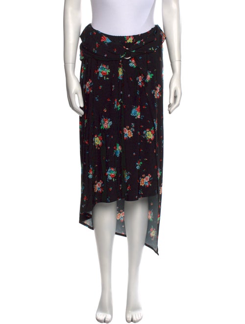 Paco Rabanne Floral Print Midi Length Skirt