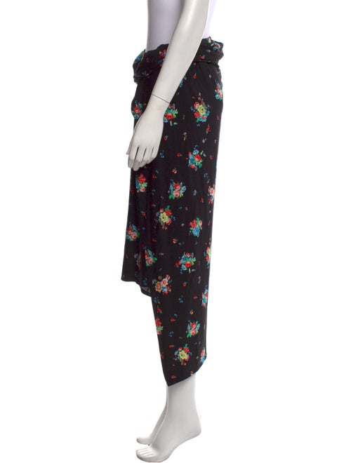 Paco Rabanne Floral Print Midi Length Skirt