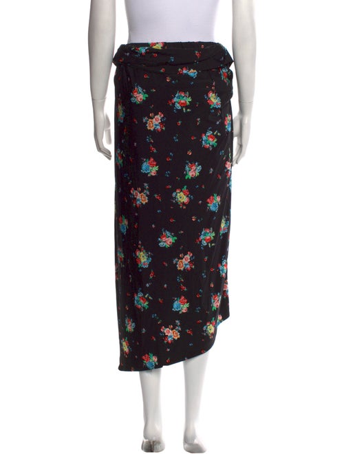 Paco Rabanne Floral Print Midi Length Skirt