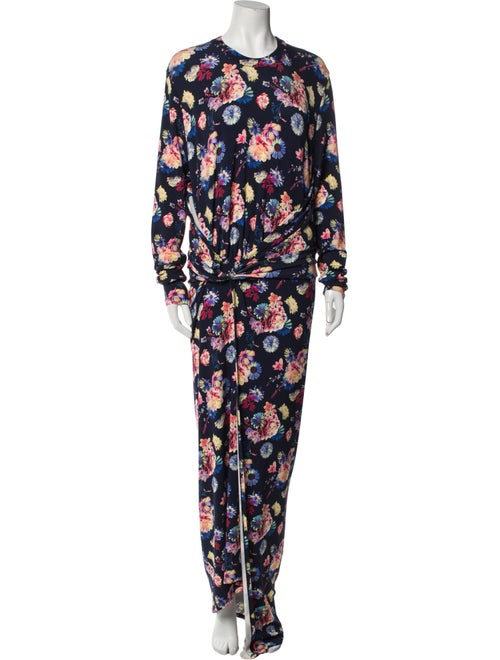 Paco Rabanne Floral Print Long Dress