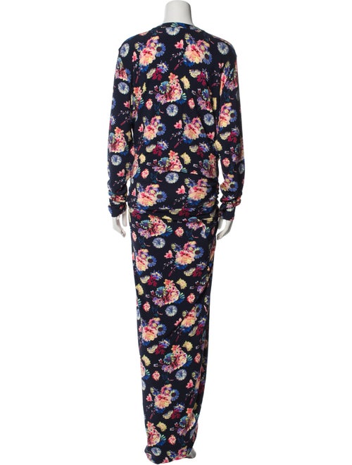 Paco Rabanne Floral Print Long Dress