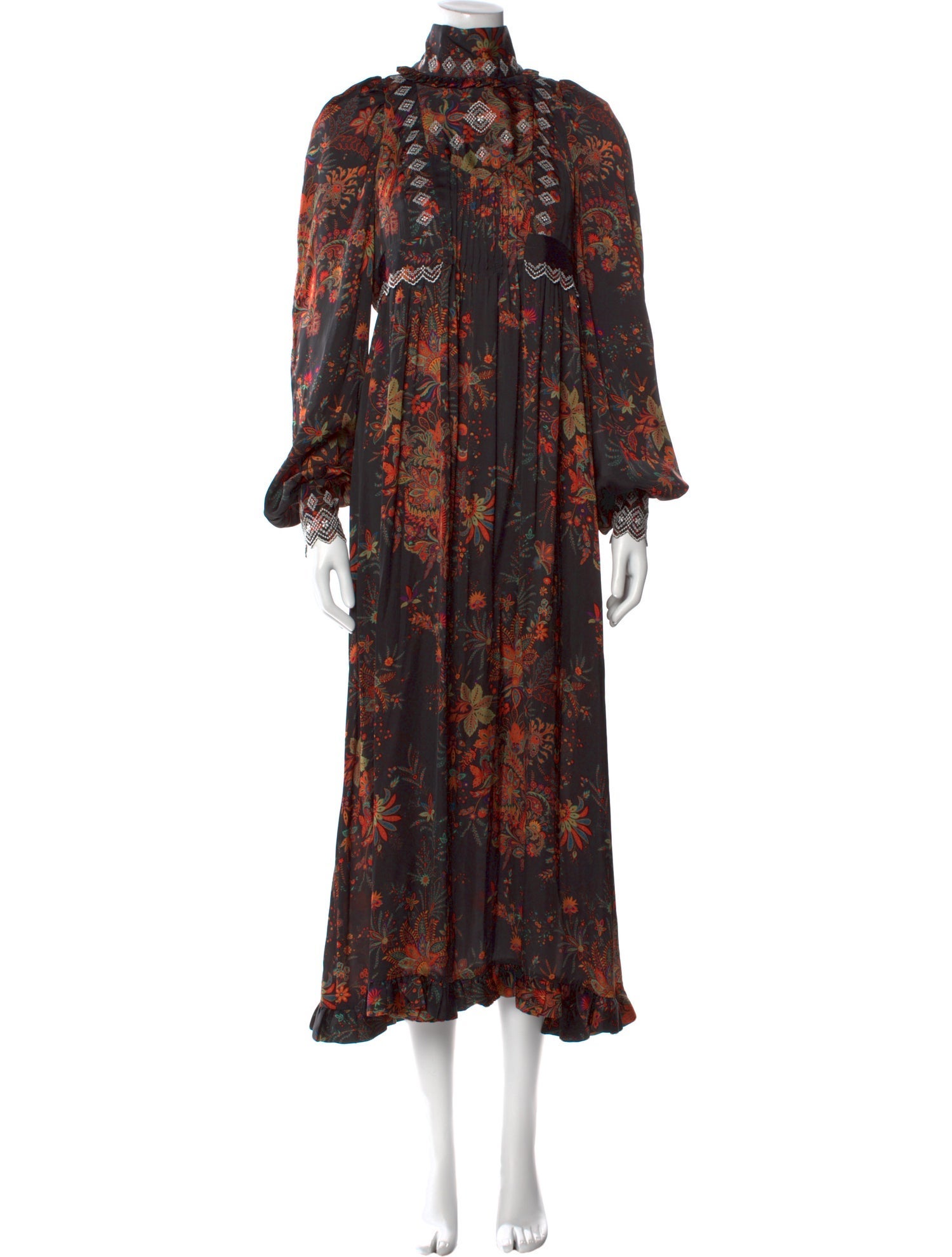 Paco Rabanne Floral Print Long Dress