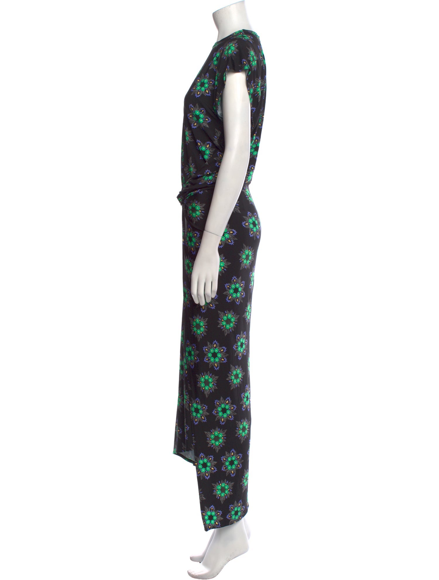 Paco Rabanne Floral Print Long Dress