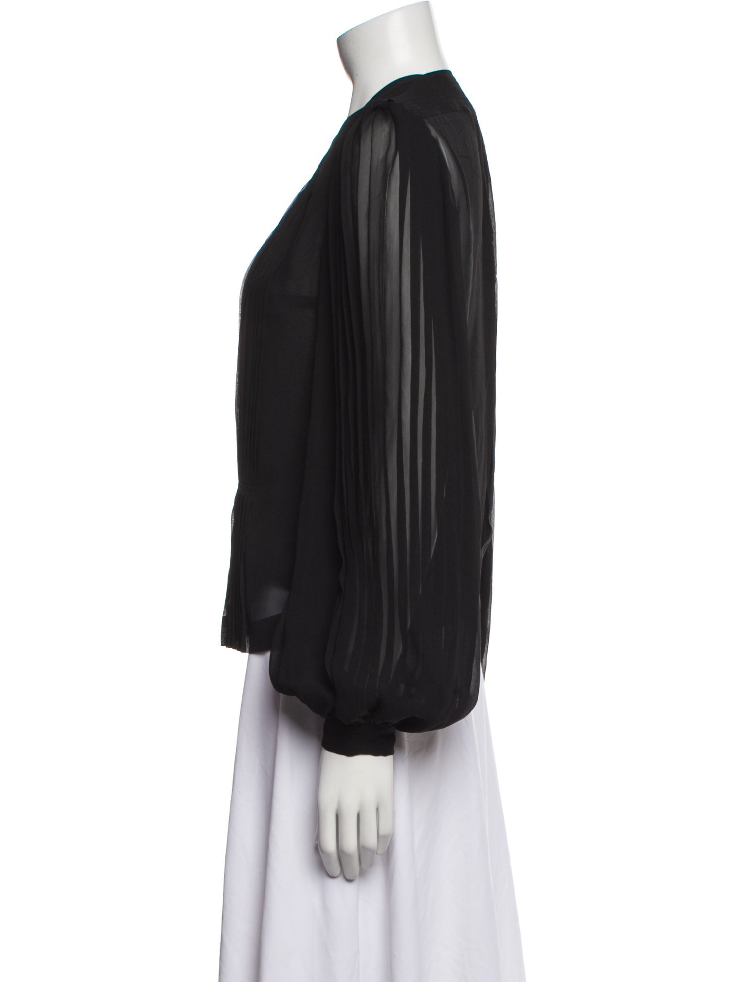 Paco Rabanne Silk V-Neck Blouse