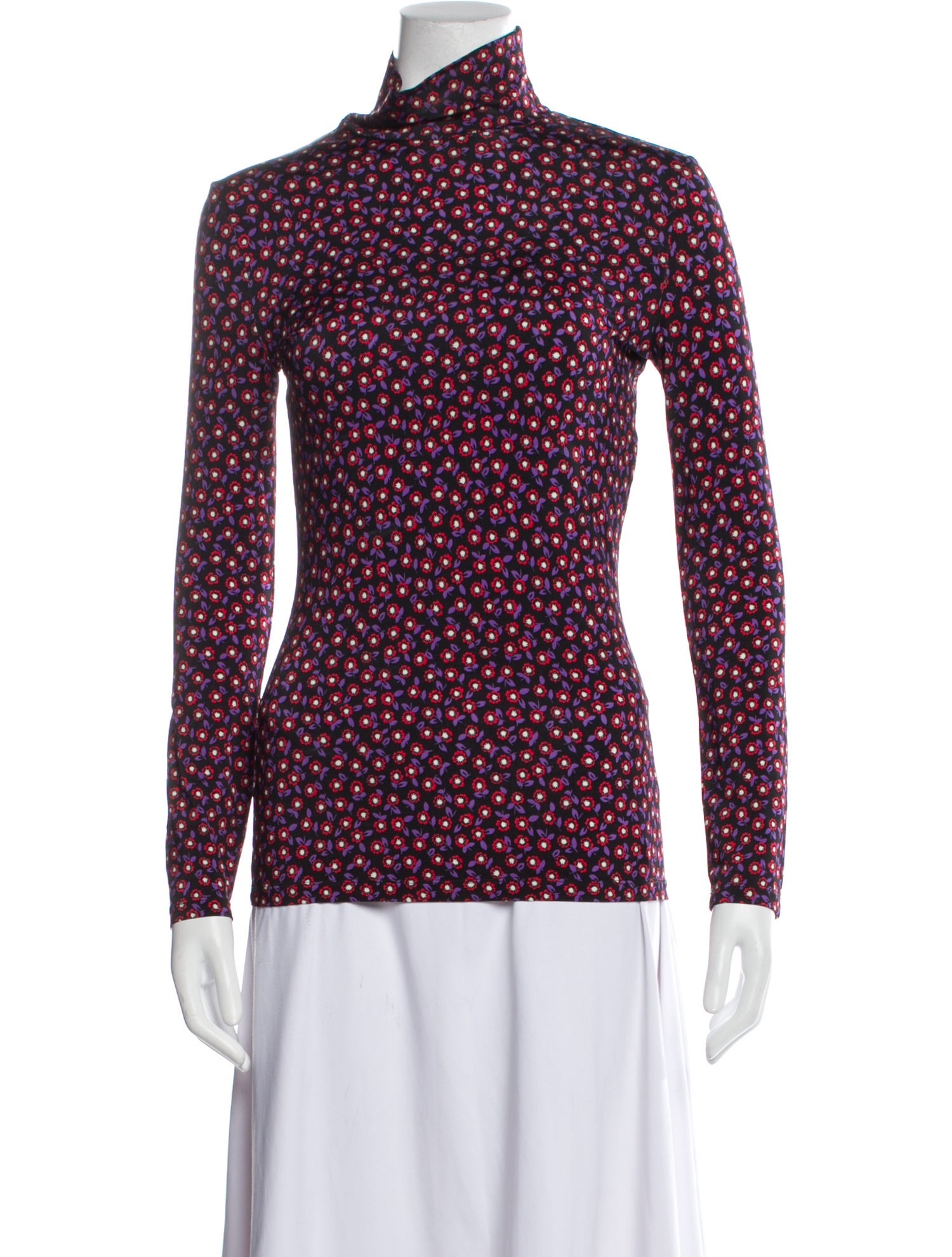 Paco Rabanne Printed Turtleneck Top