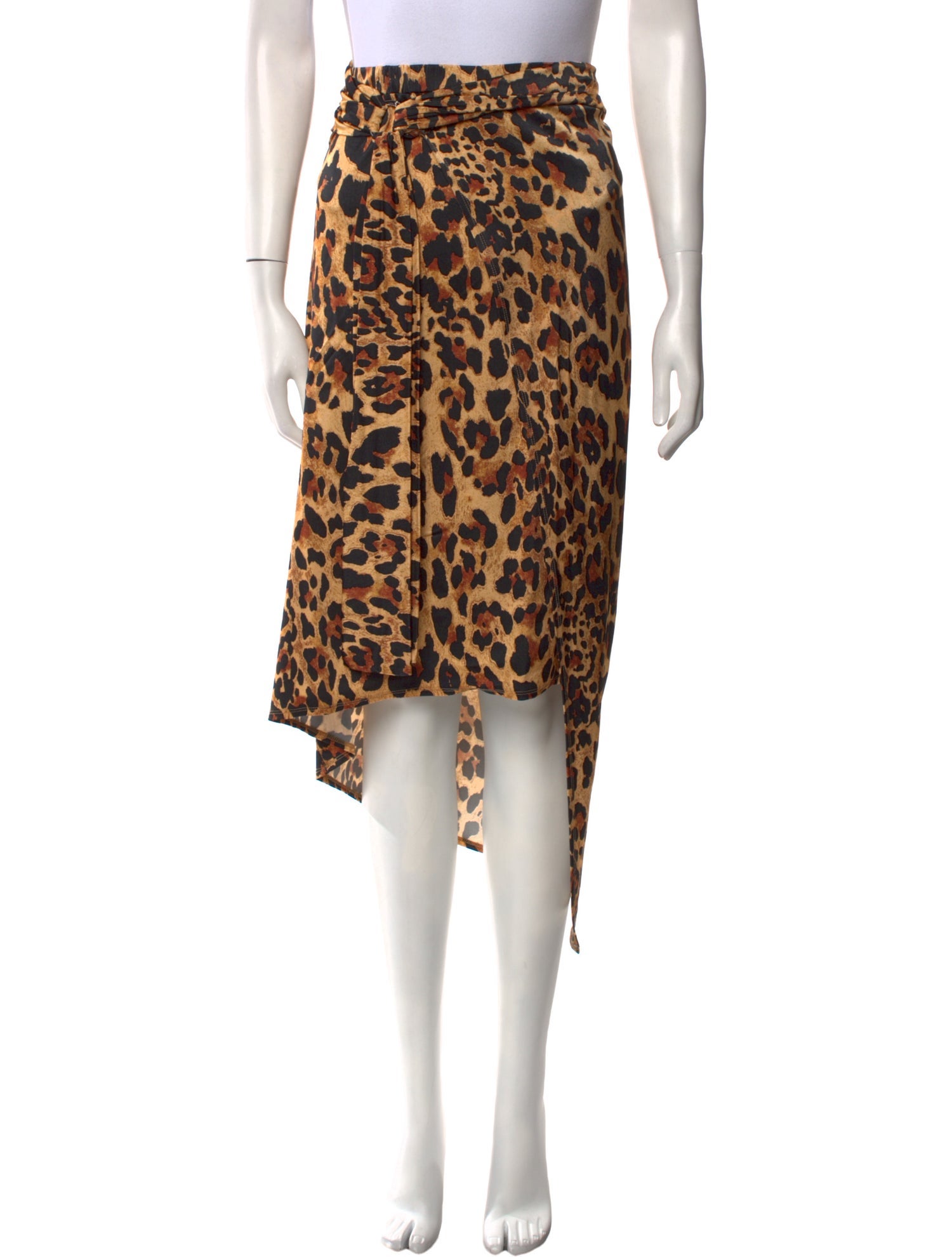 Paco Rabanne Animal Print Midi Length Skirt