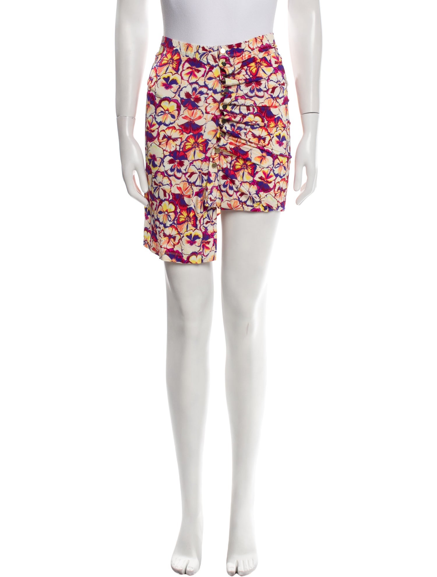 Paco Rabanne Floral Print Mini Skirt