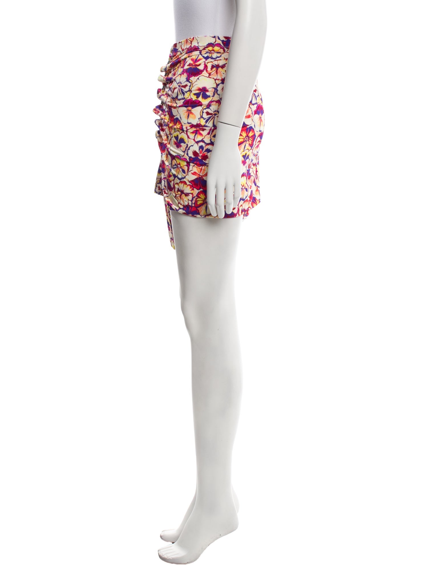 Paco Rabanne Floral Print Mini Skirt