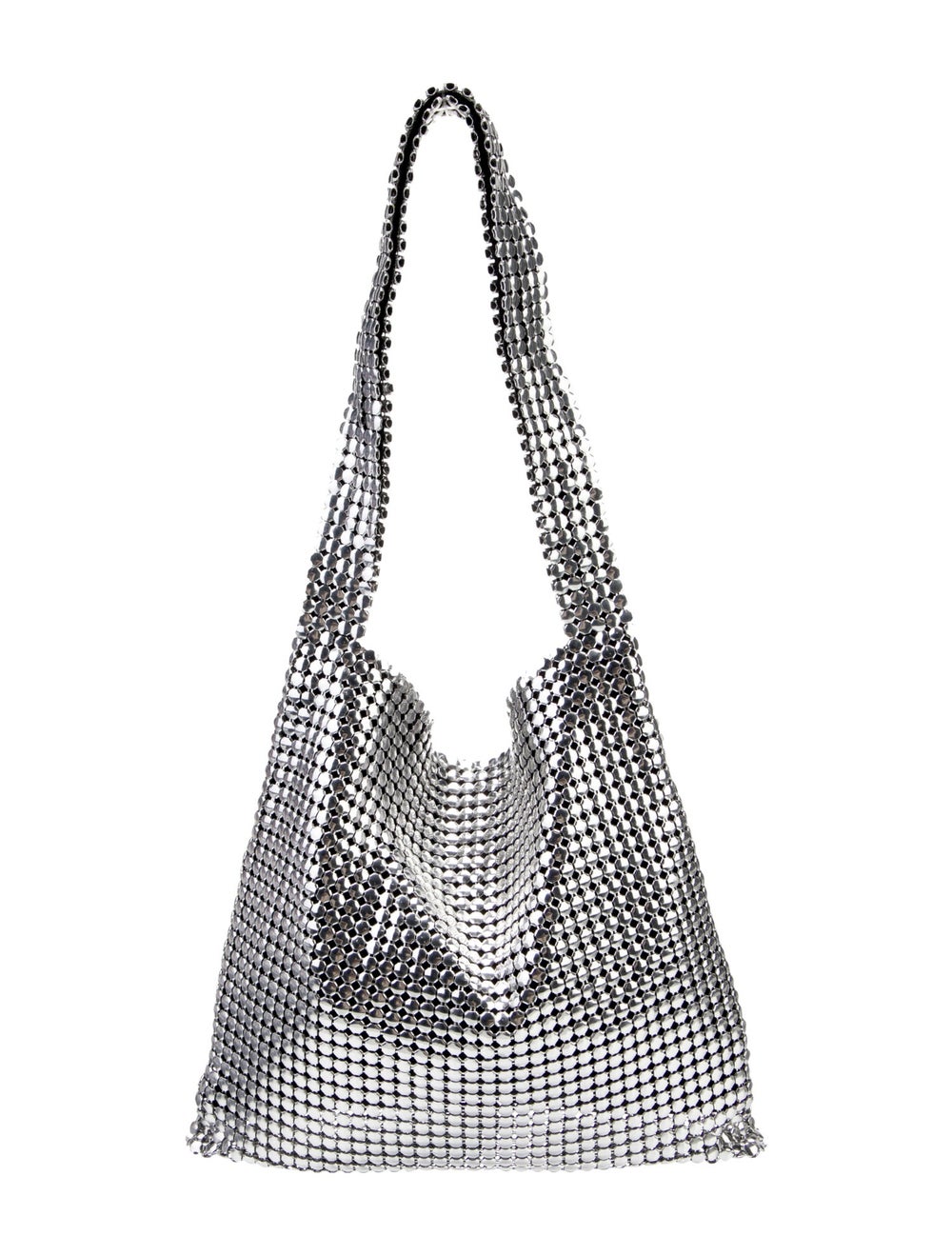 Paco Rabanne Shoulder Bag Silver Metal Silver-Tone Hardware Handle