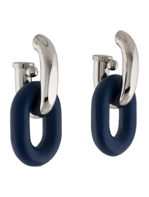 Paco Rabanne XL Link Leather Double-Hoop Earrings
