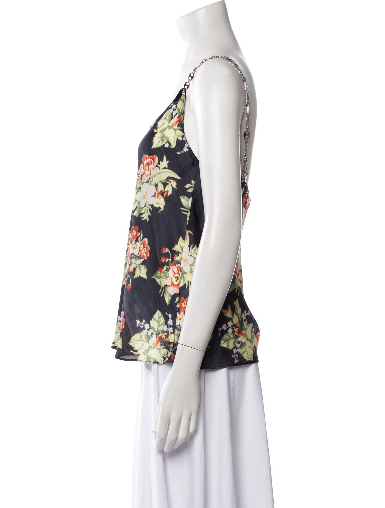 Paco Rabanne Floral Print Scoop Neck Blouse