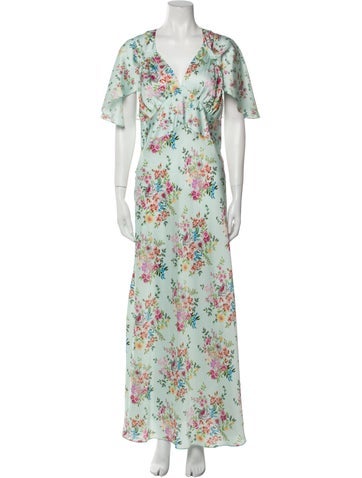 Paco Rabanne Dresses Floral Print Long Dress M