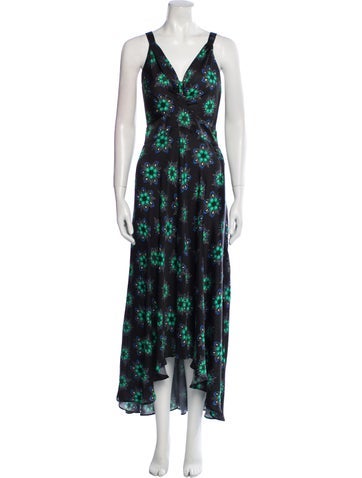 Paco Rabanne Dresses Floral Print Long Dress S