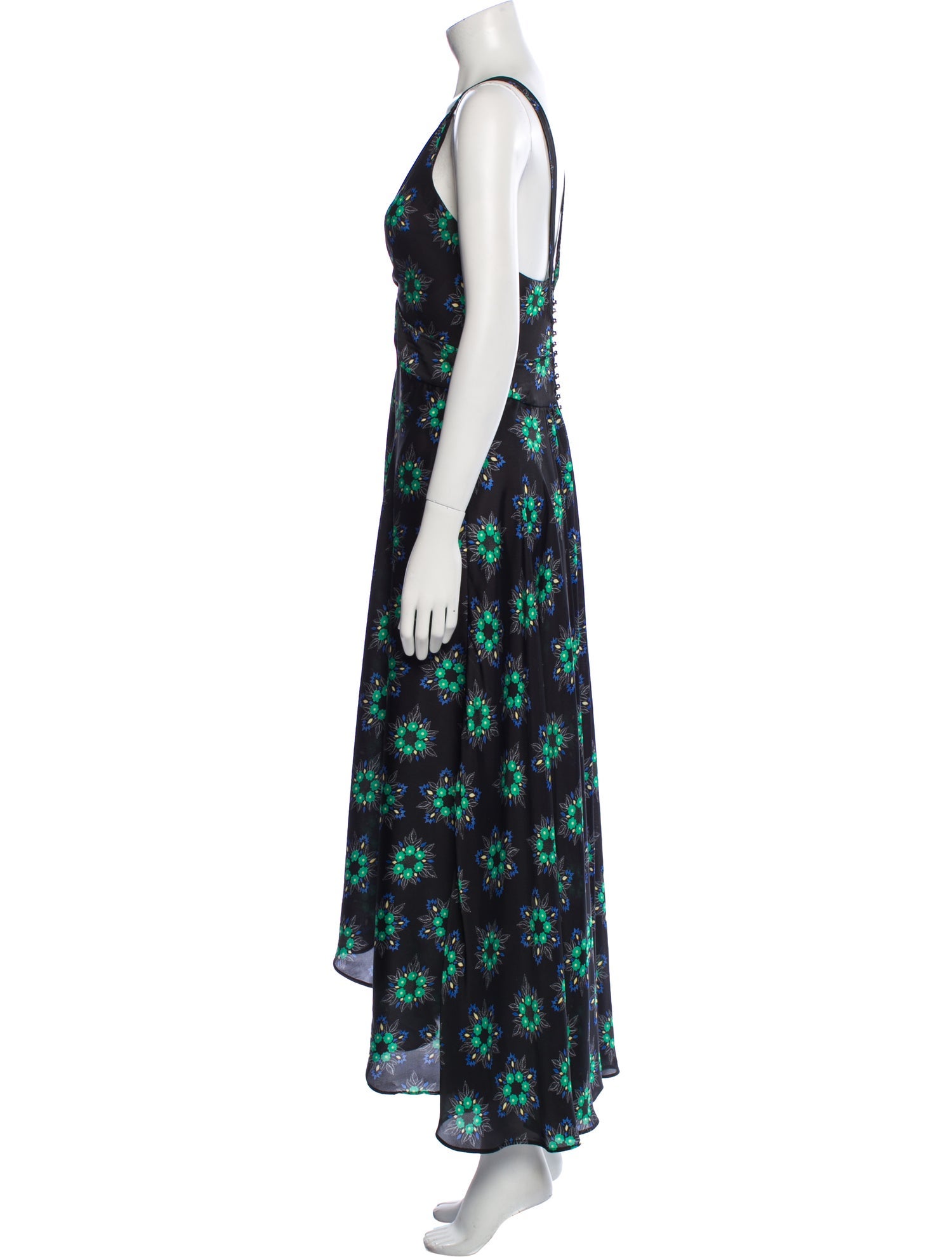 Paco Rabanne Floral Print Long Dress