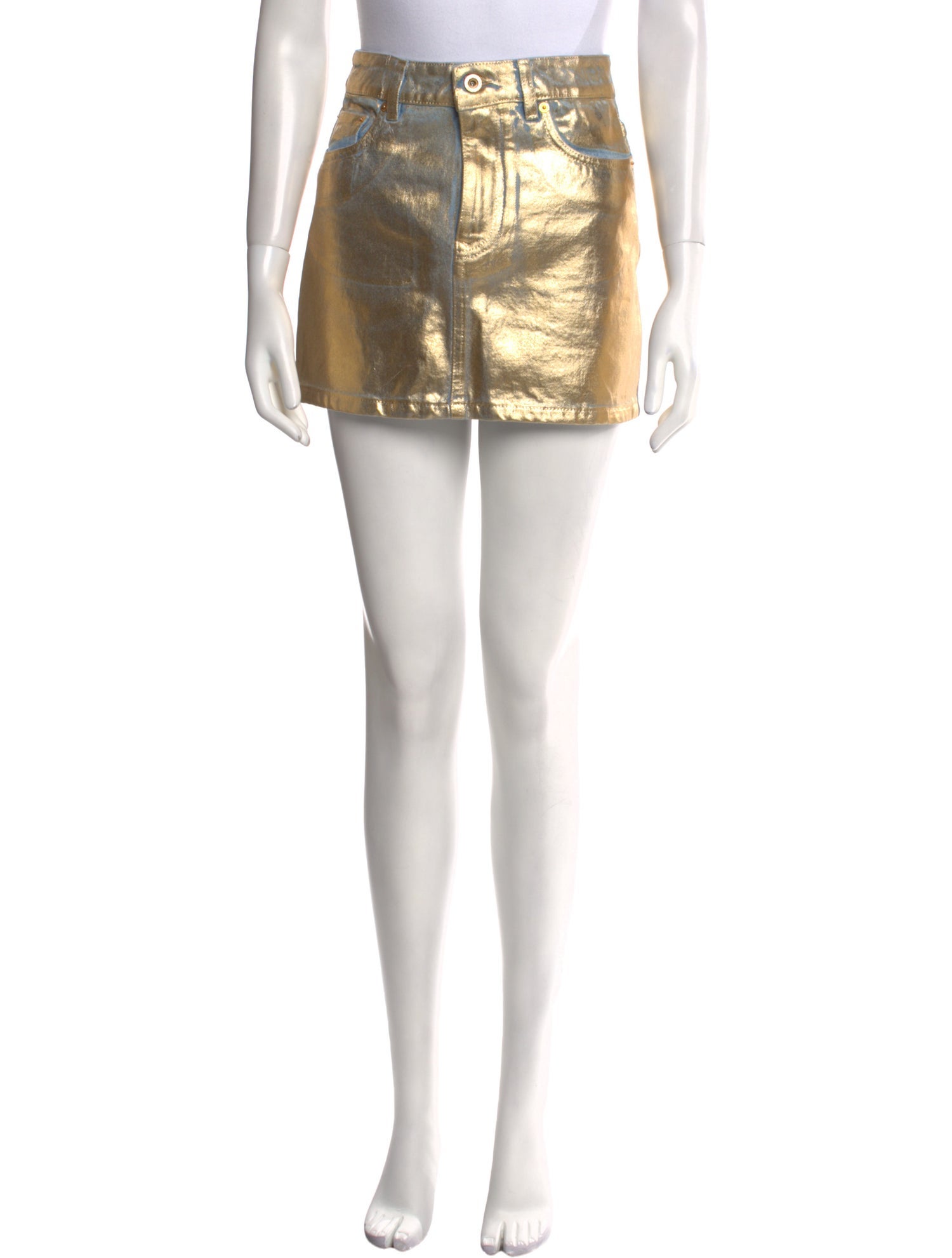Paco Rabanne Distressed Accents Mini Skirt