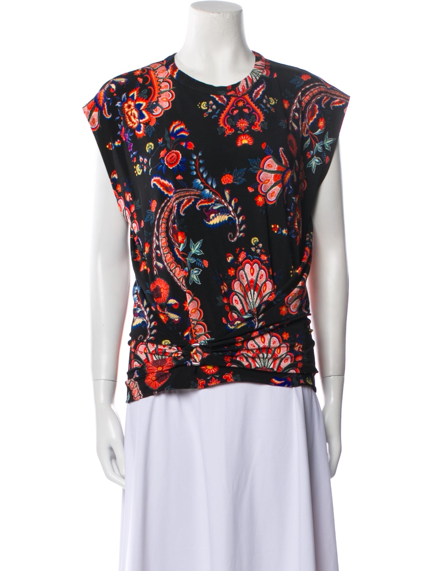 Paco Rabanne Printed Crew Neck Blouse