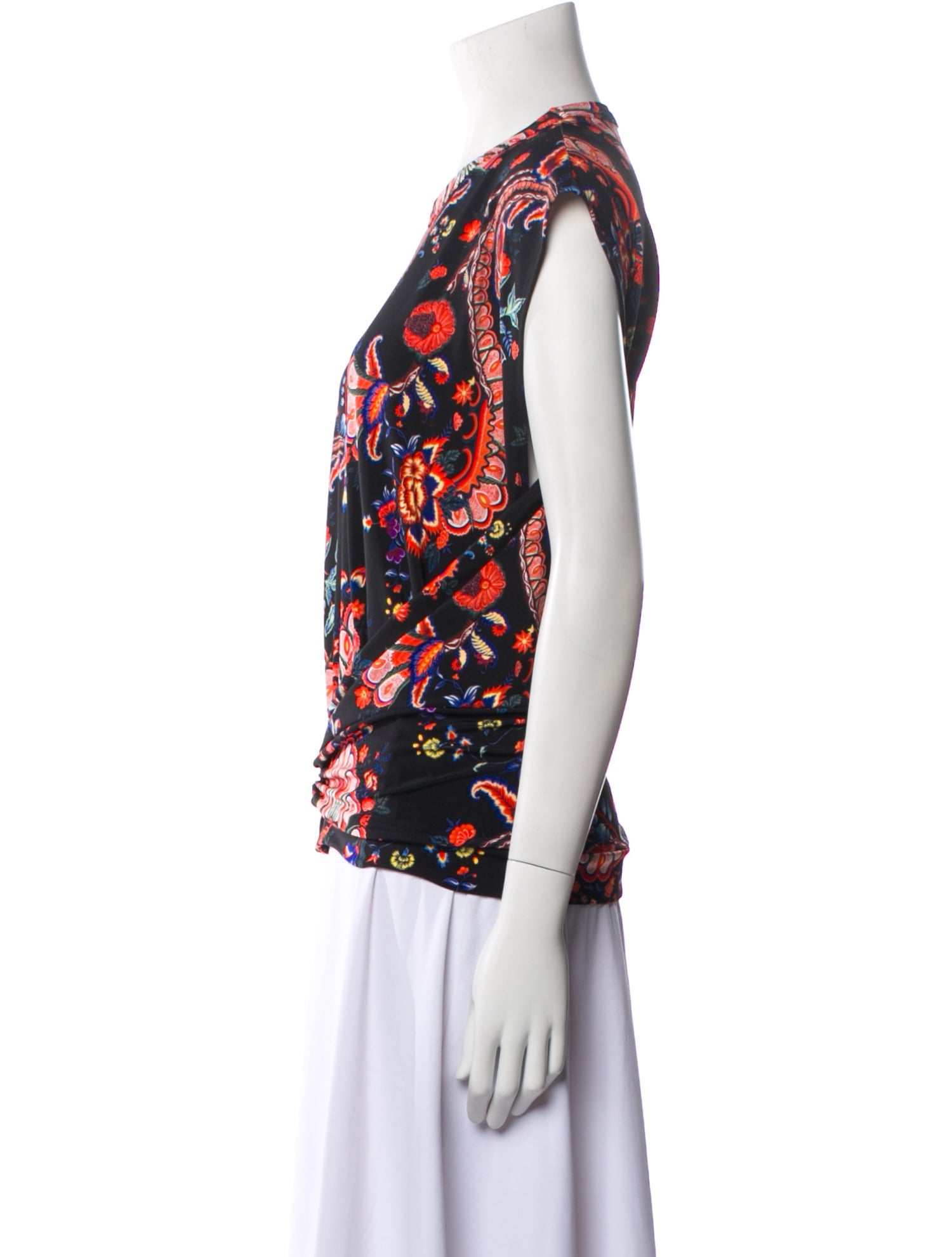 Paco Rabanne Printed Crew Neck Blouse