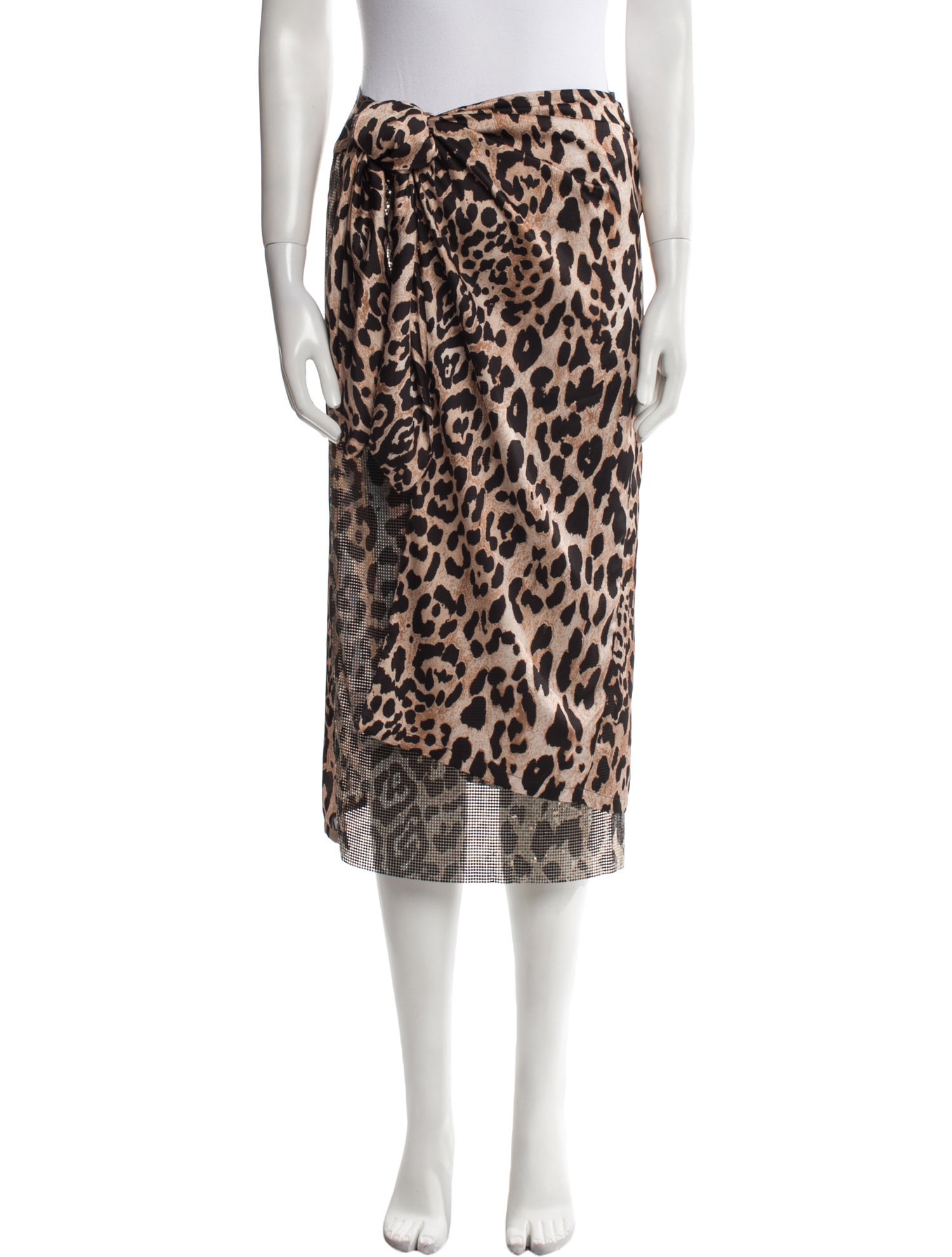 Paco Rabanne Animal Print Midi Length Skirt w/ Tags
