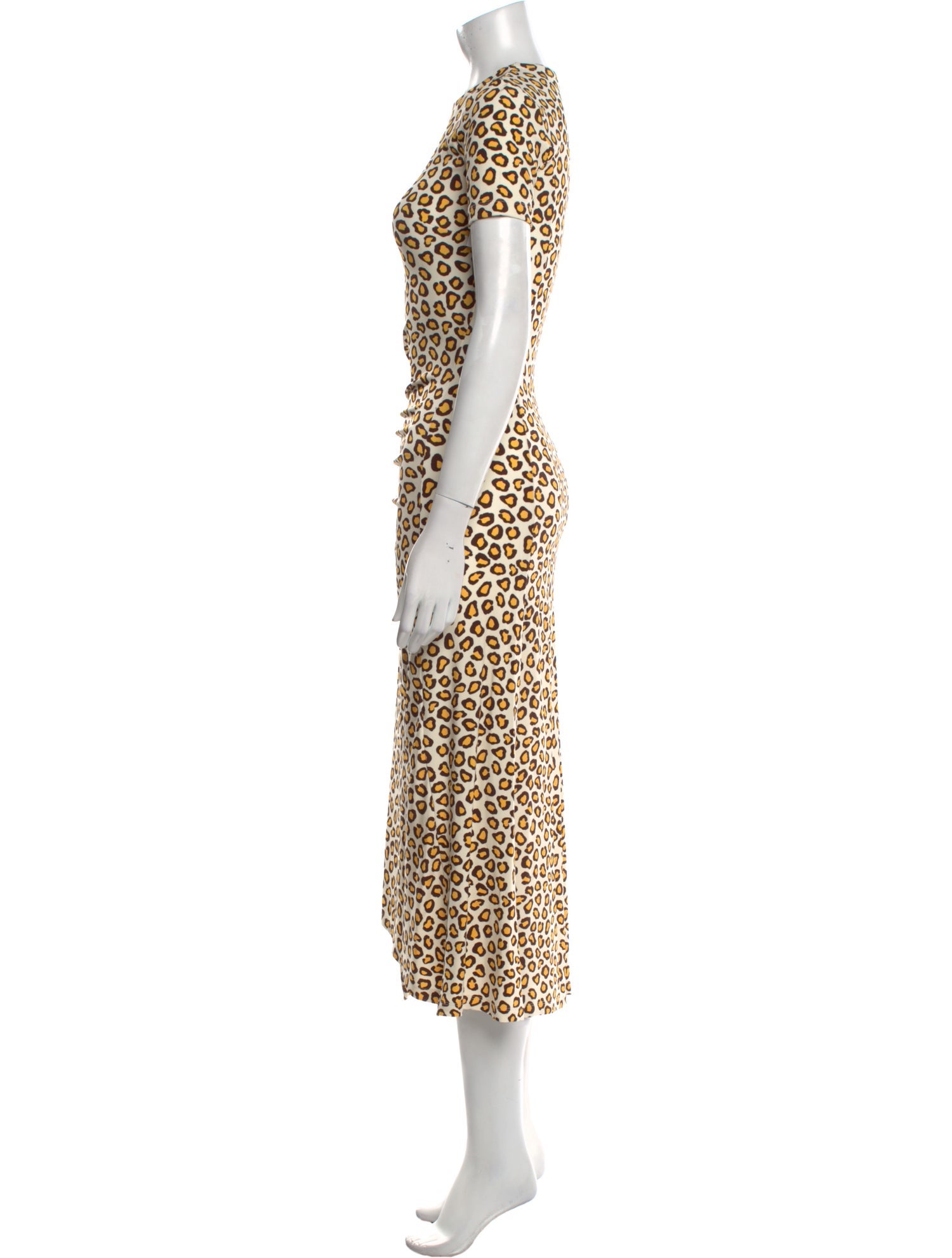 Paco Rabanne Animal Print Midi Length Dress