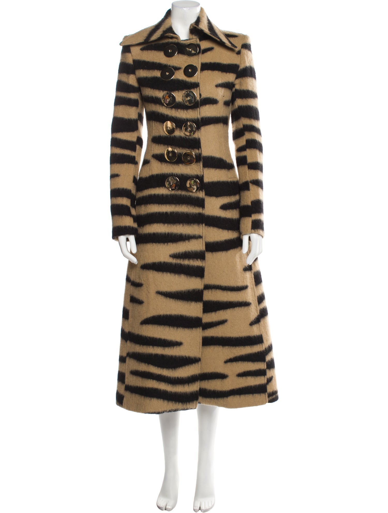 Paco Rabanne 2020 Wool Faux Fur Coat