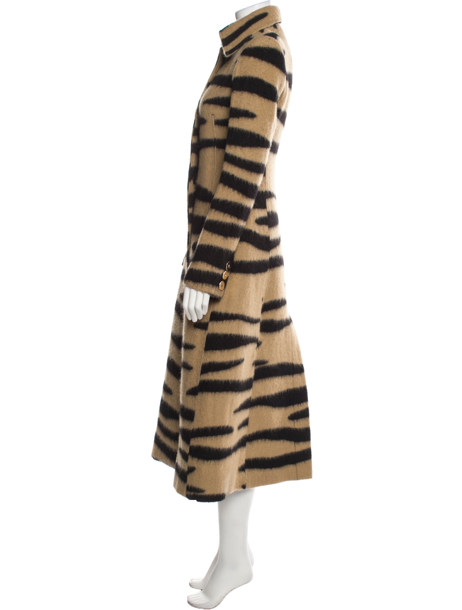 Paco Rabanne 2020 Wool Faux Fur Coat