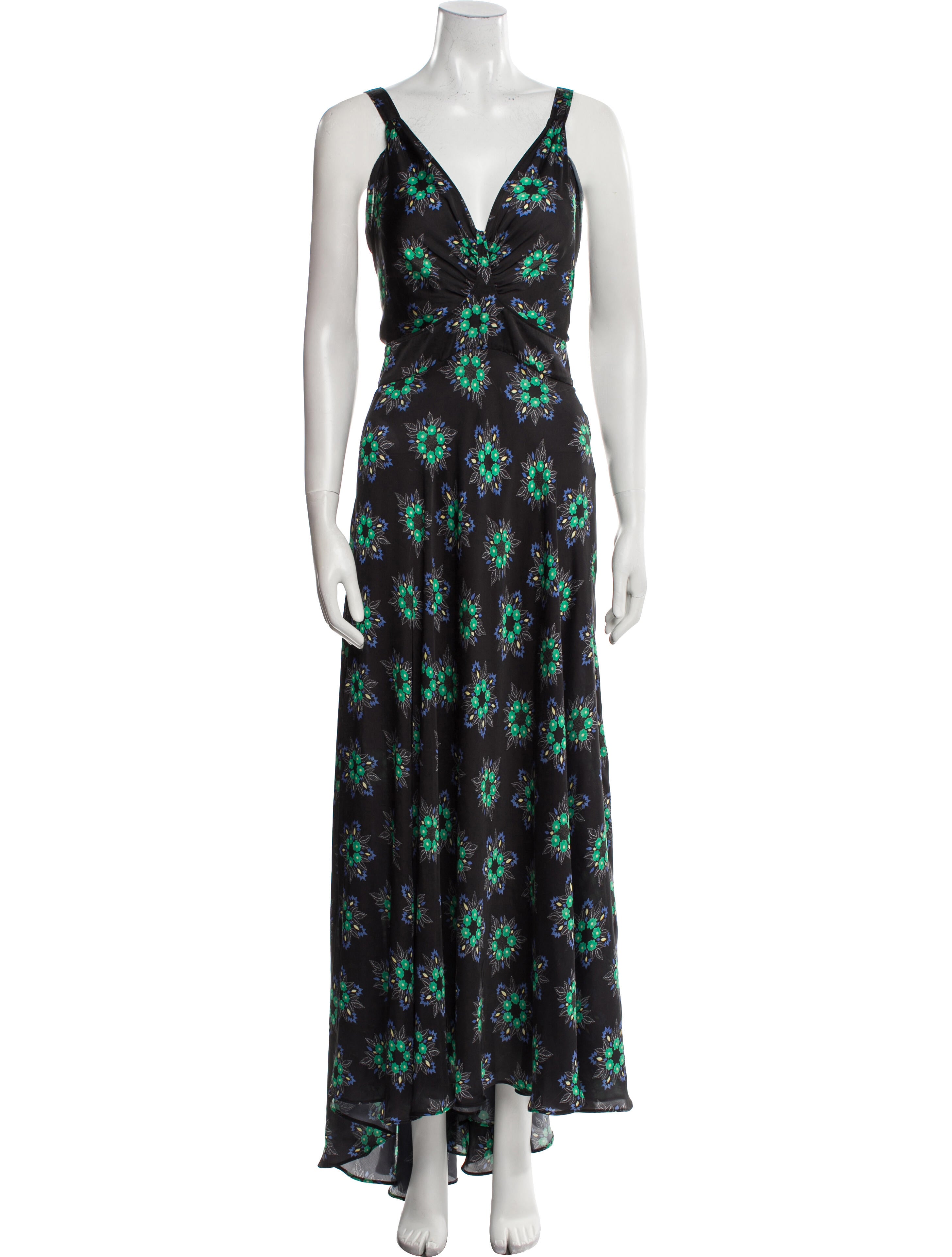 Paco Rabanne Floral Print Long Dress