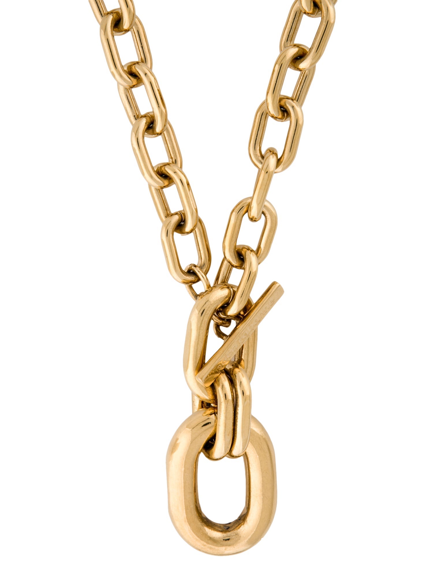Paco Rabanne Double XL Link Pendant Chain Necklace