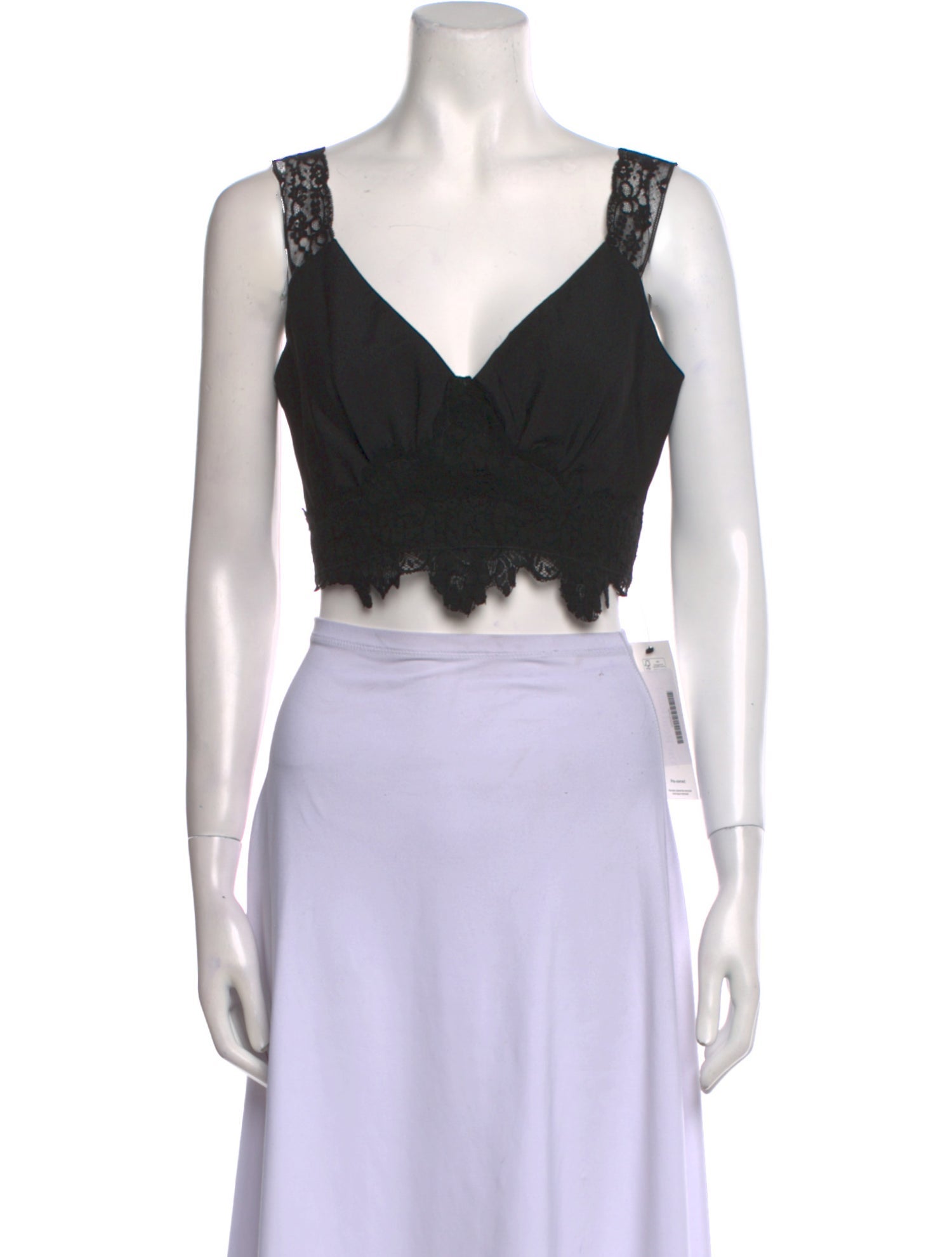 Paco Rabanne Plunge Neckline Sleeveless Crop Top
