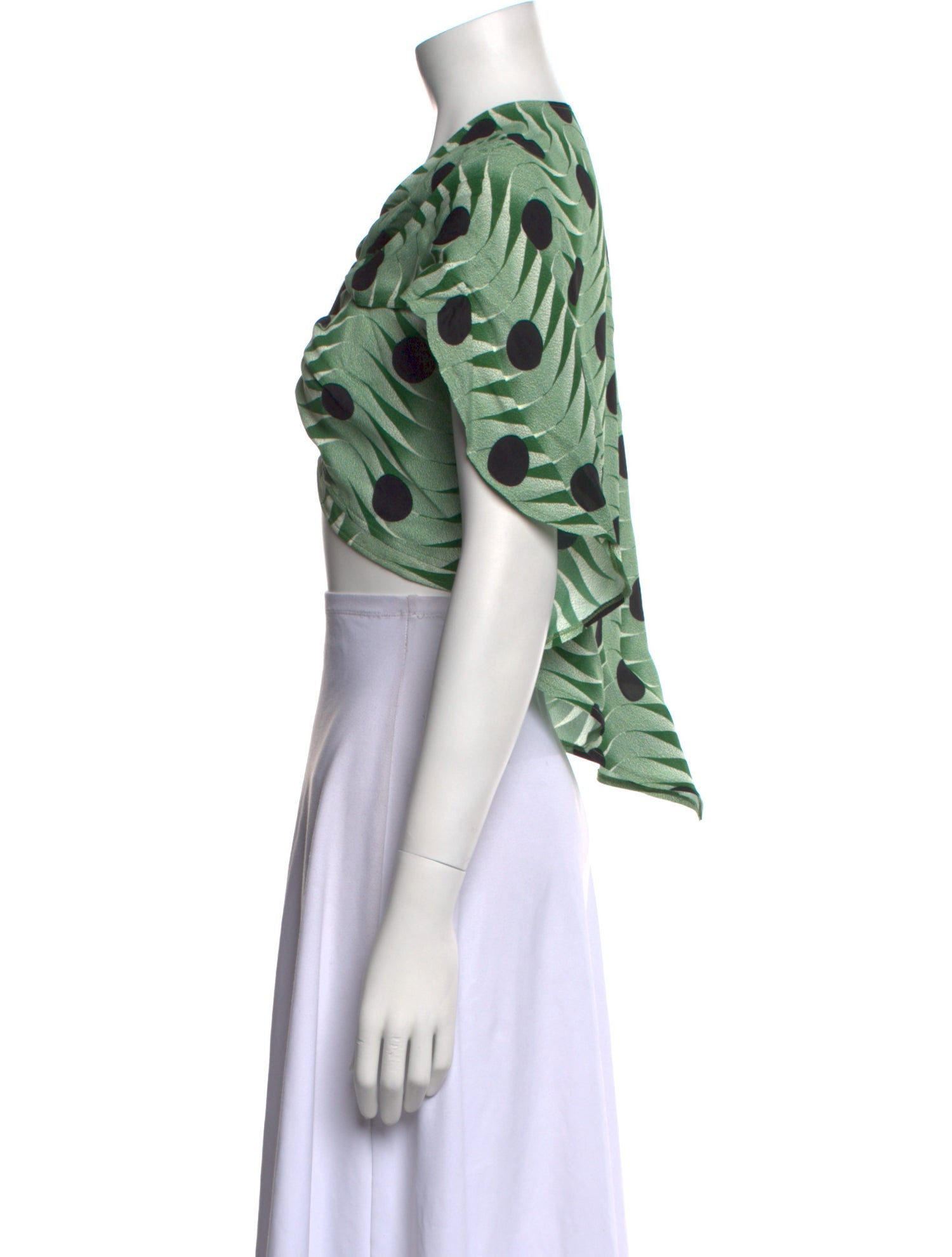 Paco Rabanne Printed V-Neck Crop Top