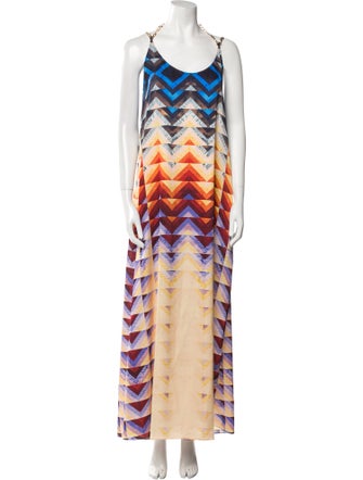 Paco Rabanne Printed Long Dress
