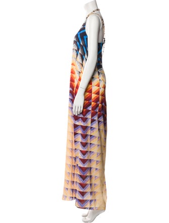 Paco Rabanne Printed Long Dress