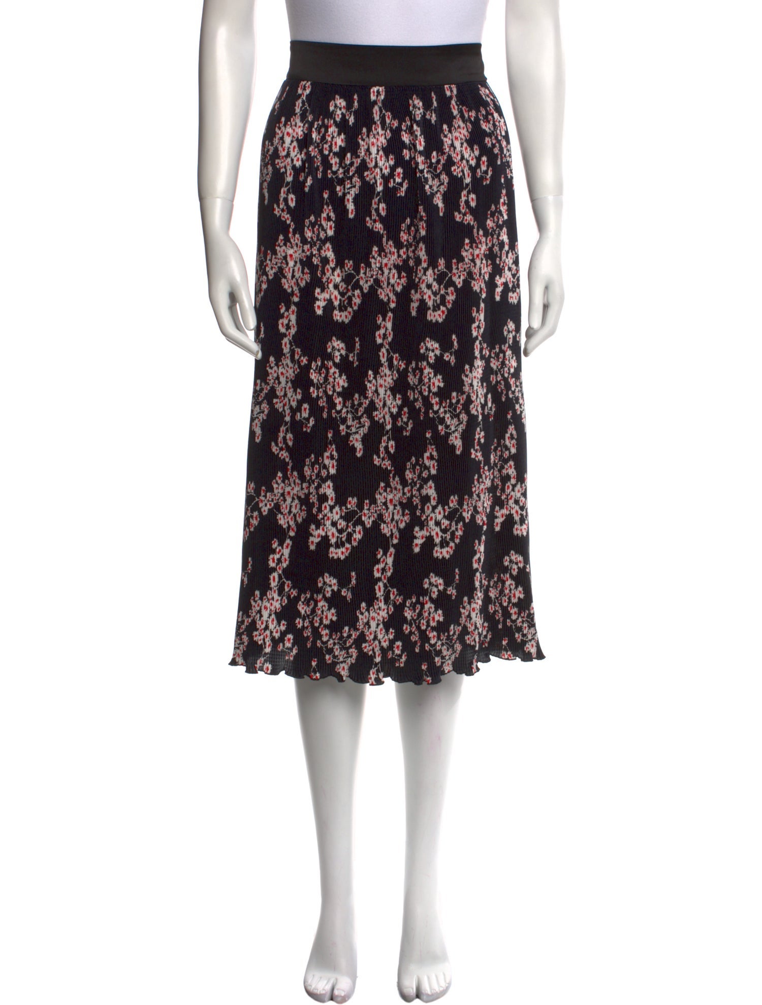 Paco Rabanne Floral Print Midi Length Skirt