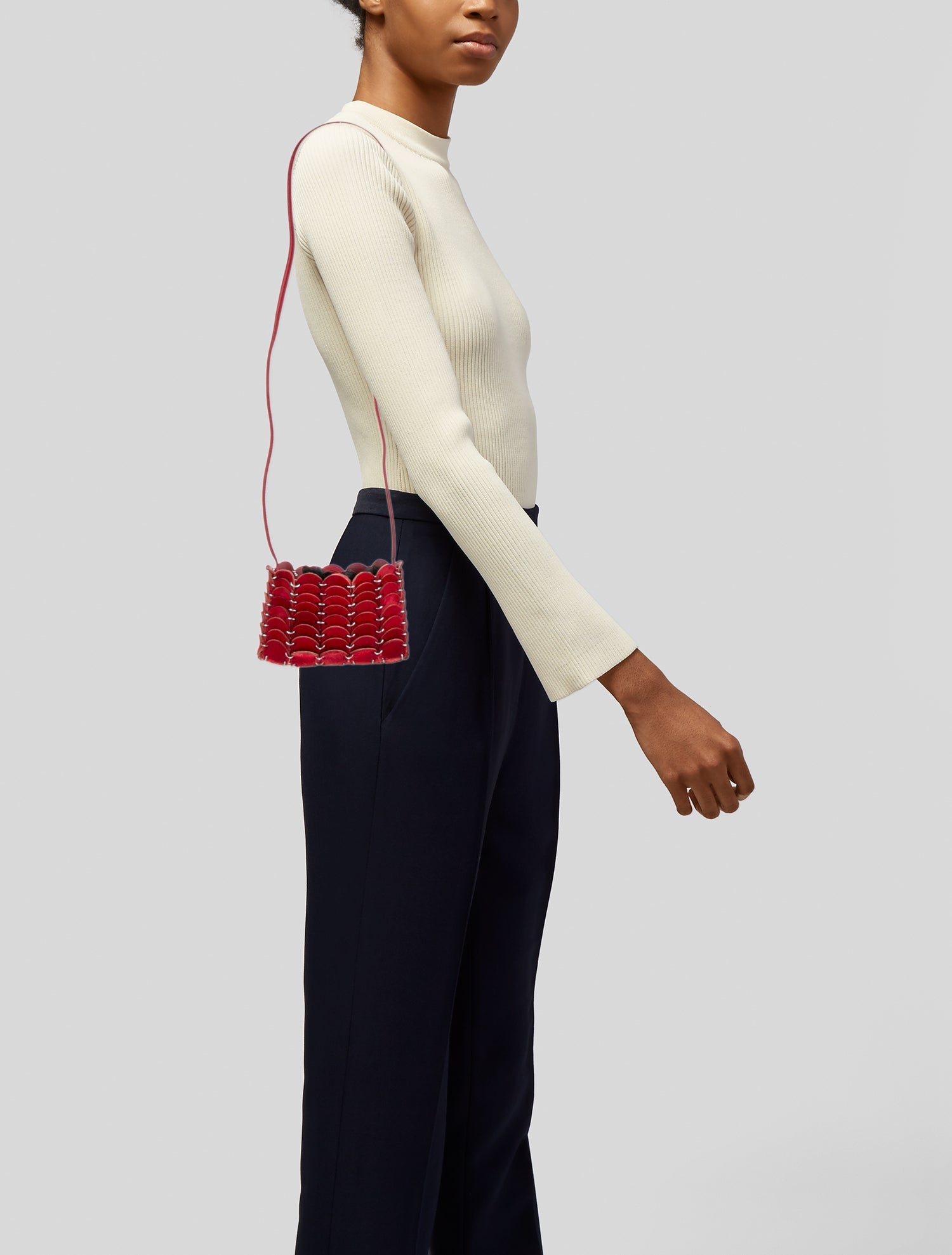 Paco Rabanne Calf Hair Messenger Bag