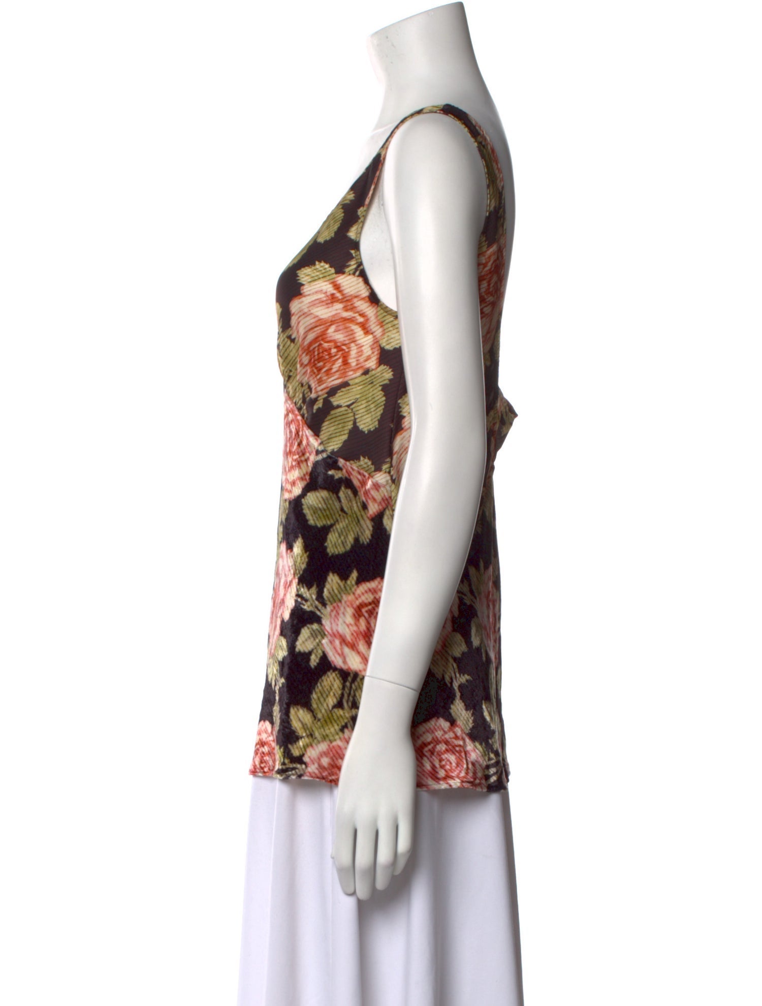 Paco Rabanne Floral Print V-Neck Blouse