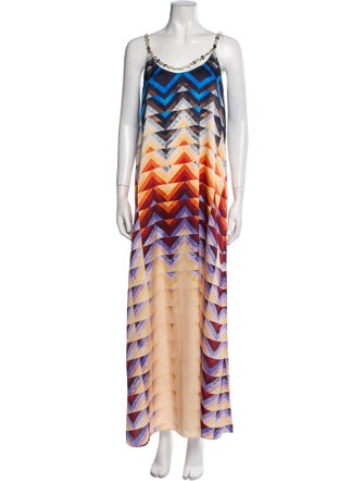 Paco Rabanne Printed Long Dress