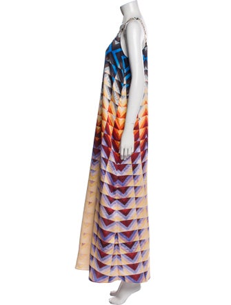 Paco Rabanne Printed Long Dress