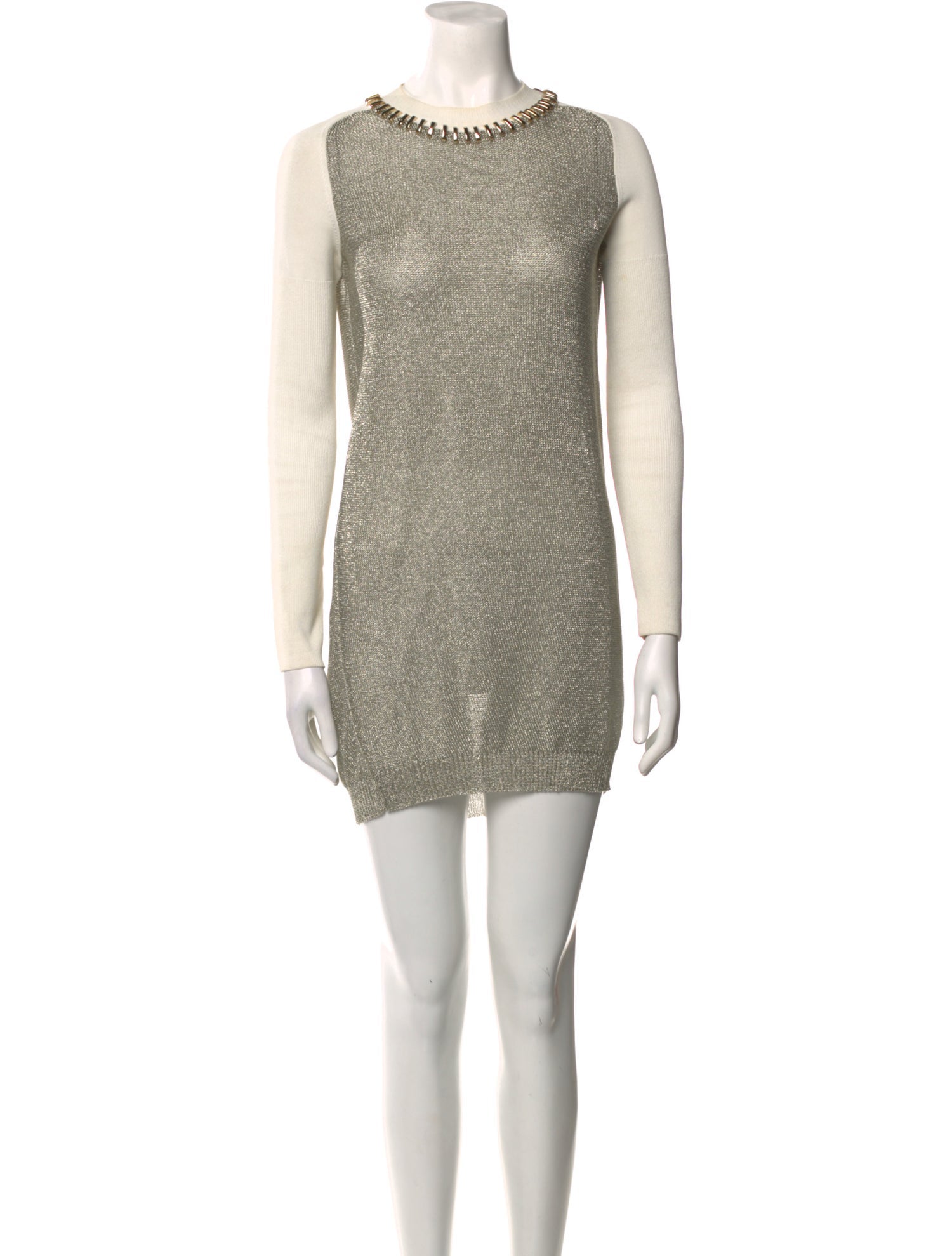 Paco Rabanne Crew Neck Mini Dress
