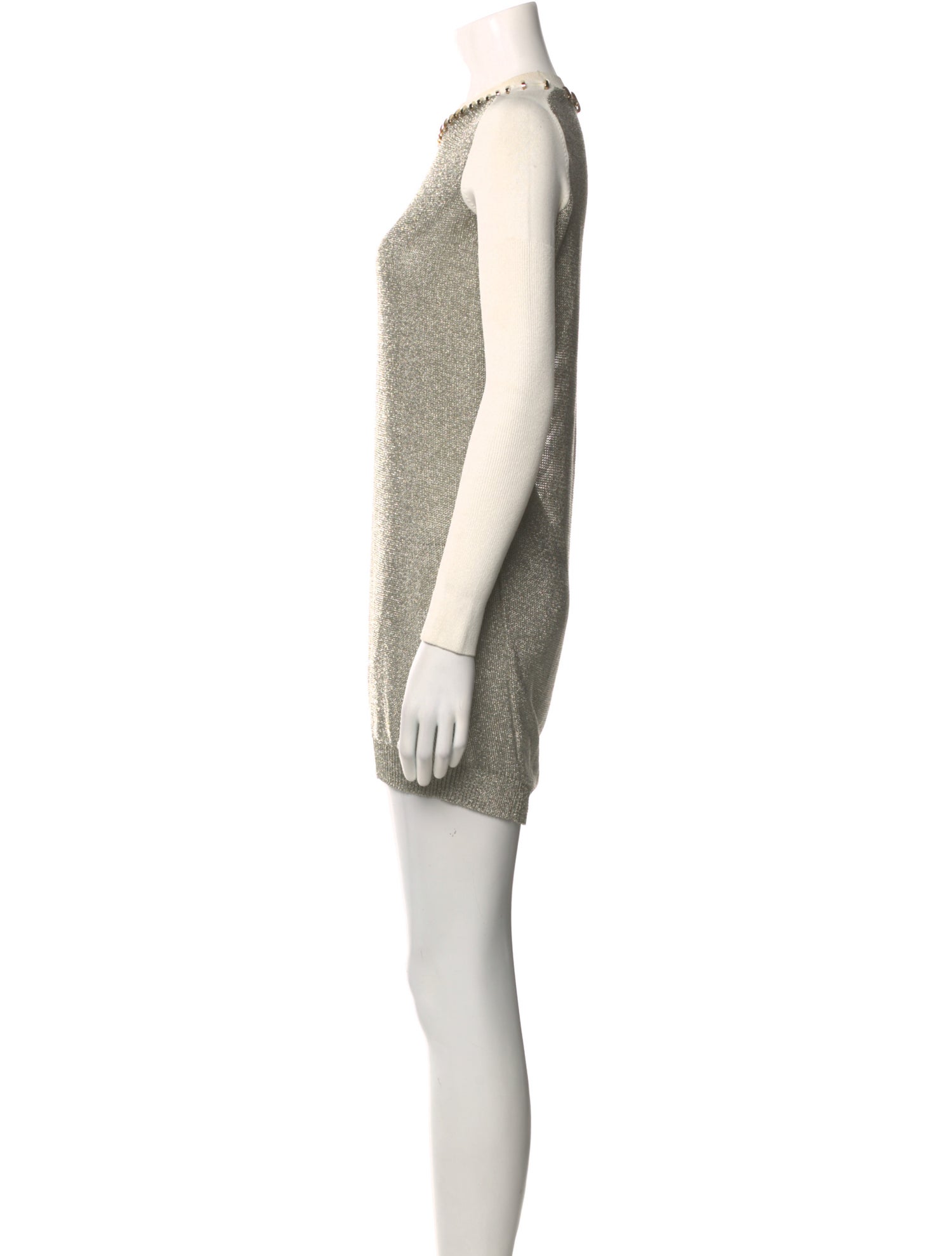 Paco Rabanne Crew Neck Mini Dress