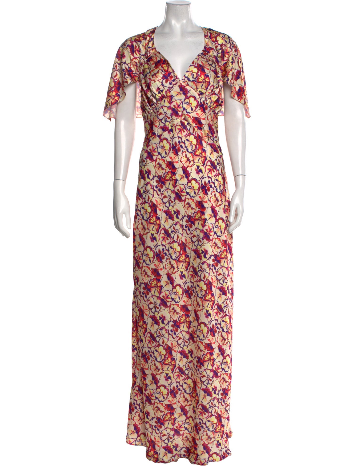 Paco Rabanne Floral Print Long Dress