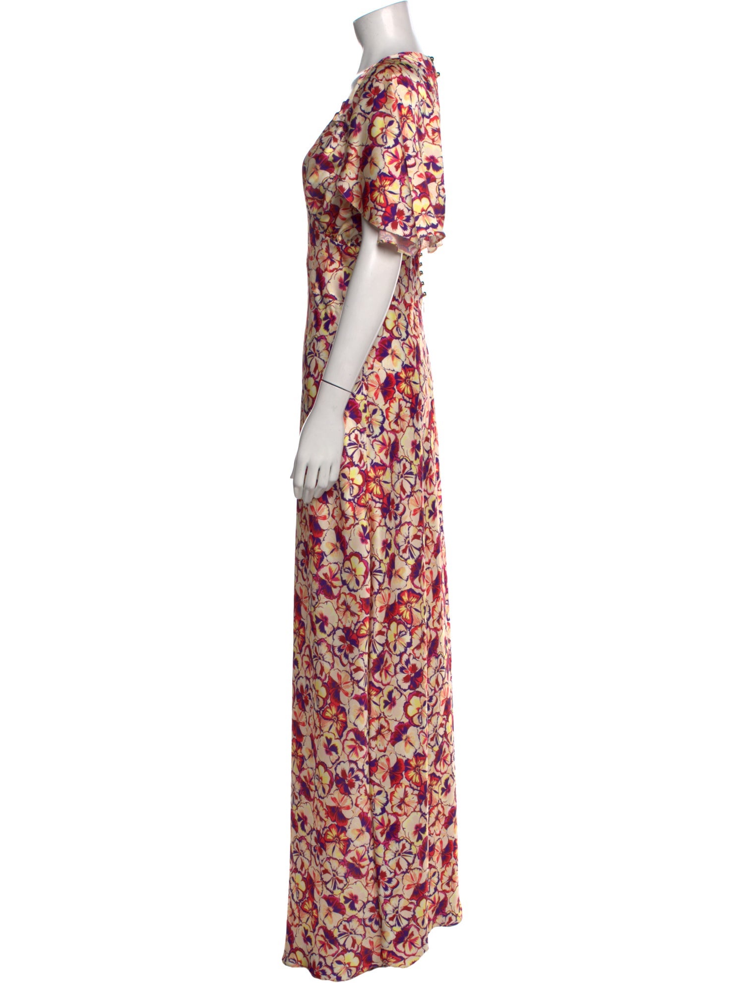 Paco Rabanne Floral Print Long Dress