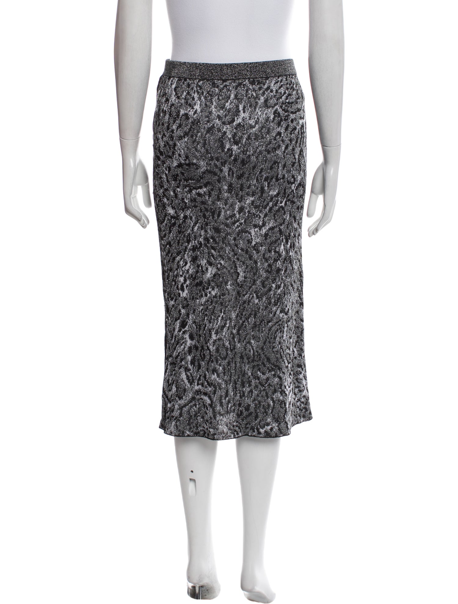 Paco Rabanne Animal Print Midi Length Skirt