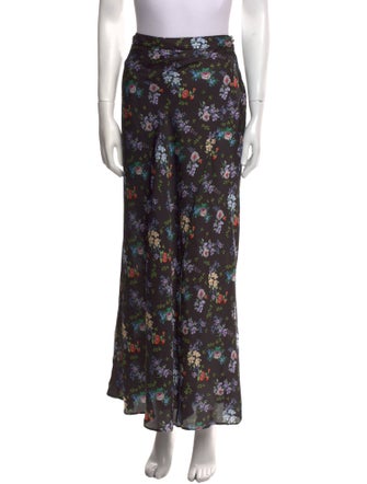 Paco Rabanne Floral Print Long Skirt