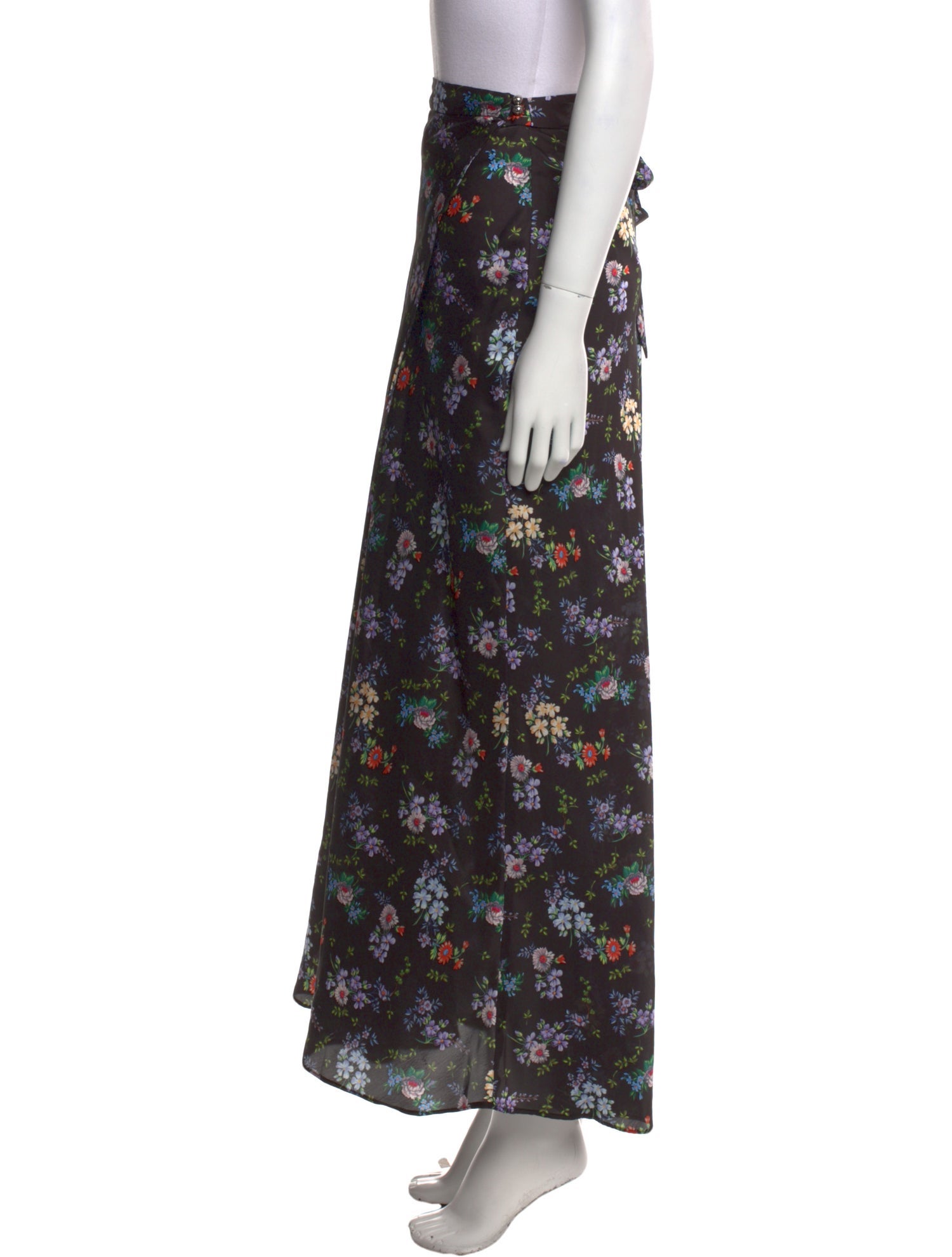 Paco Rabanne Floral Print Long Skirt