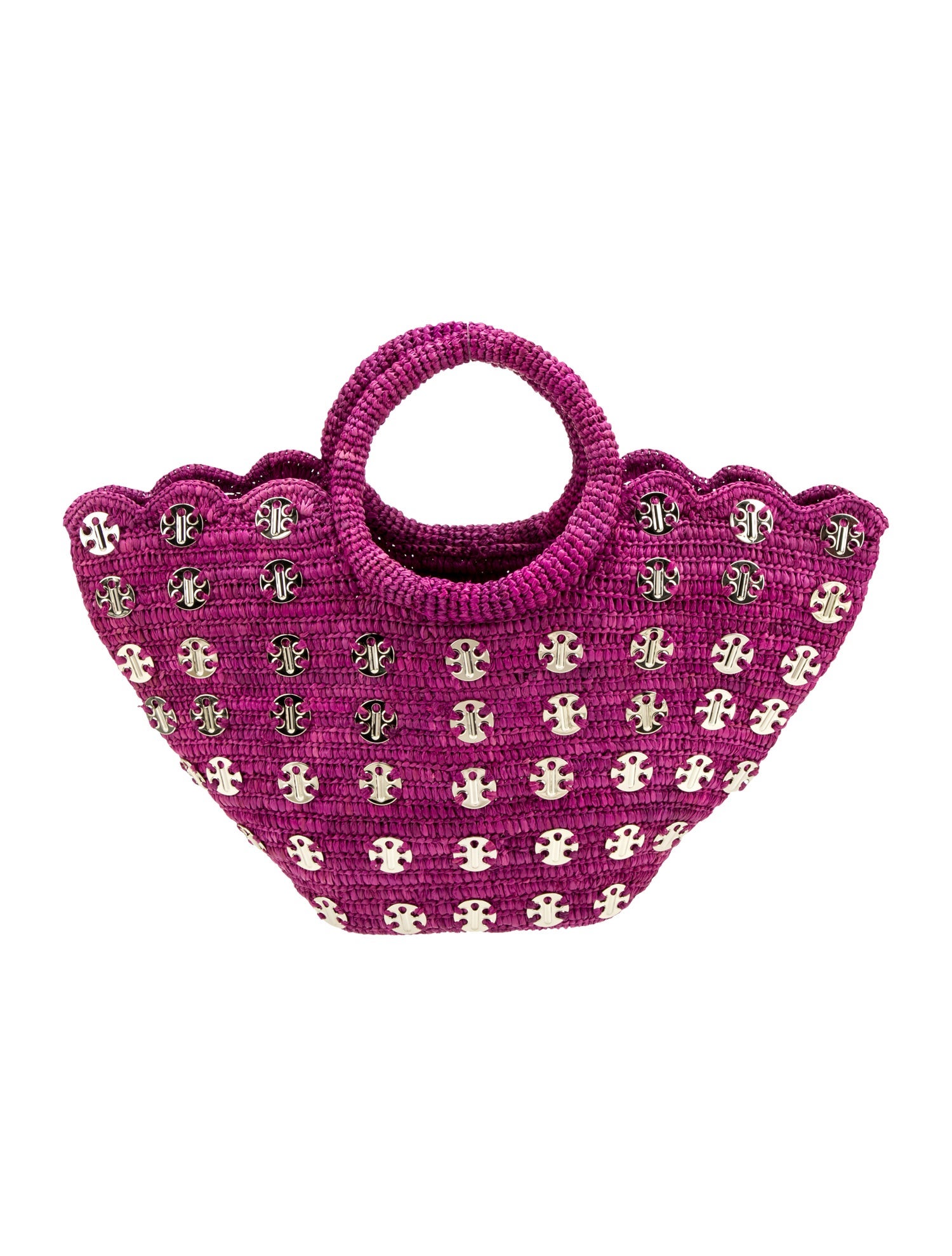 Paco Rabanne Straw Top Handle Bag