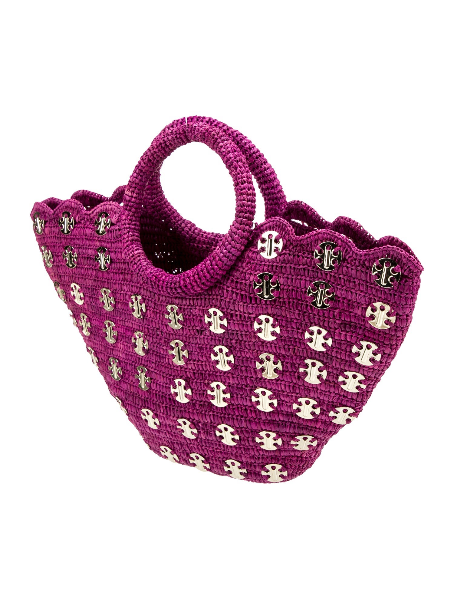 Paco Rabanne Straw Top Handle Bag