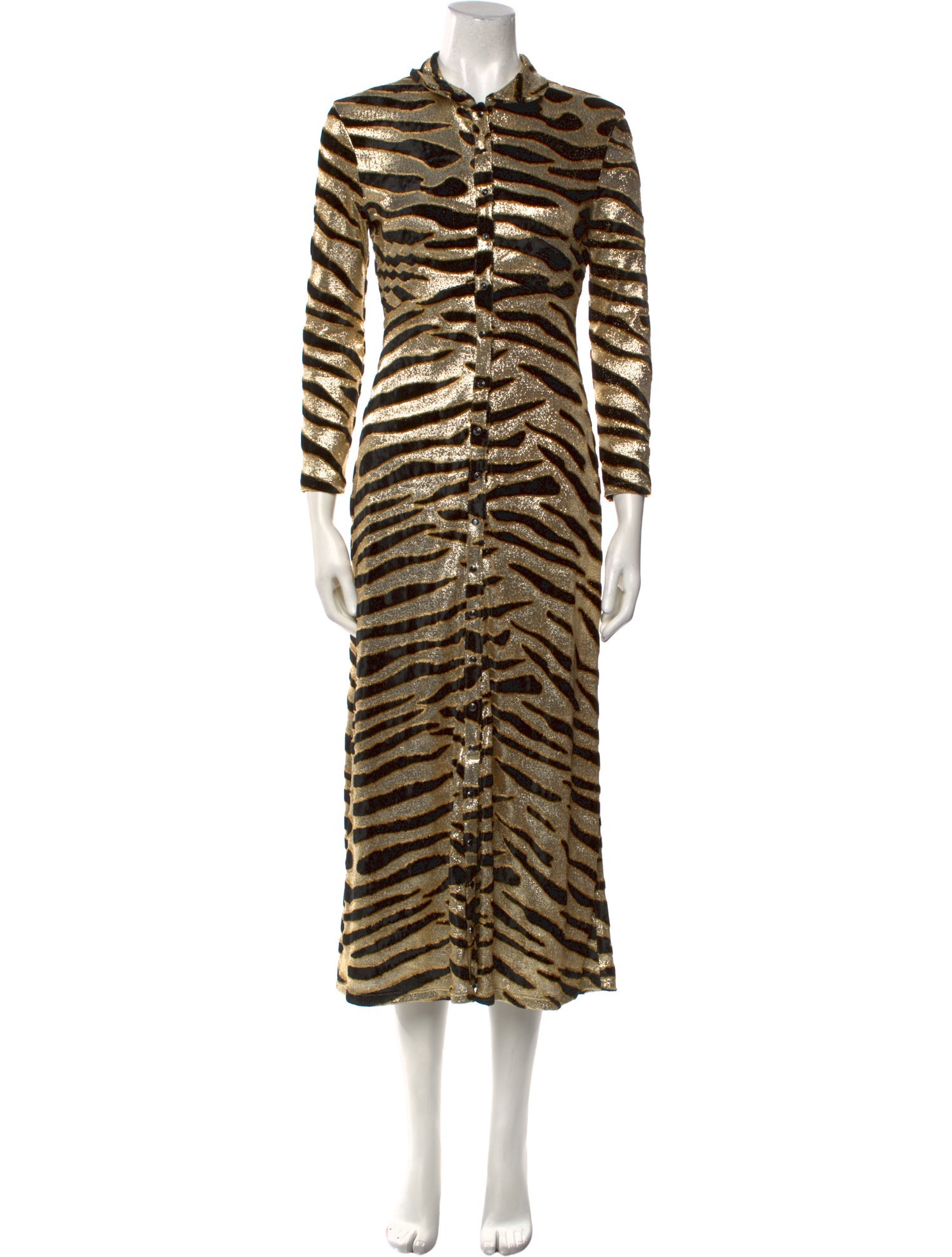 Paco Rabanne Animal Print Long Dress
