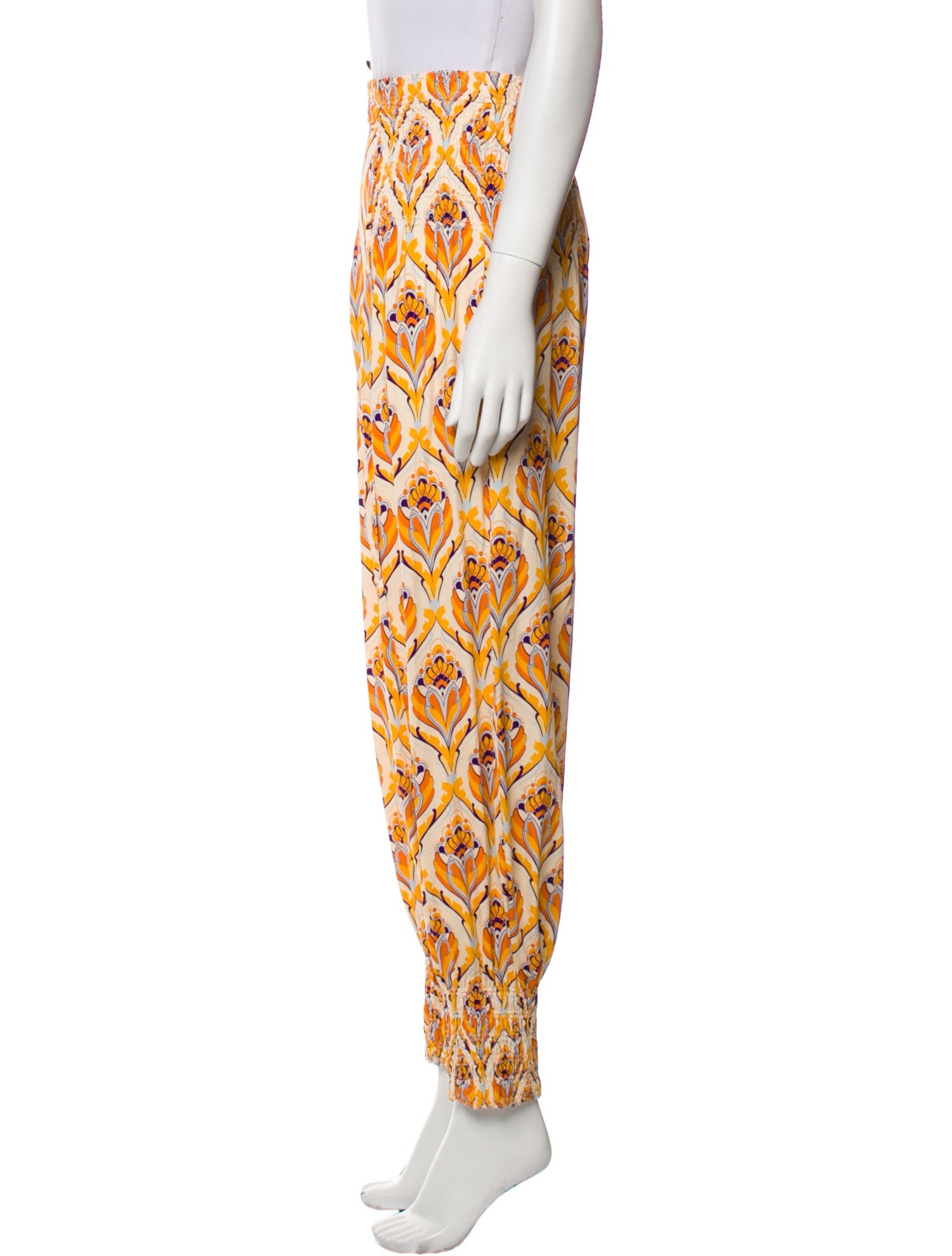 Paco Rabanne Floral Print Skinny Leg Pants