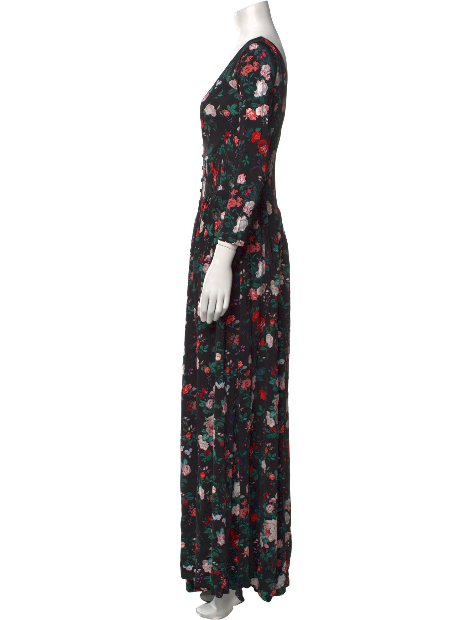 Paco Rabanne Floral Print Midi Length Dress
