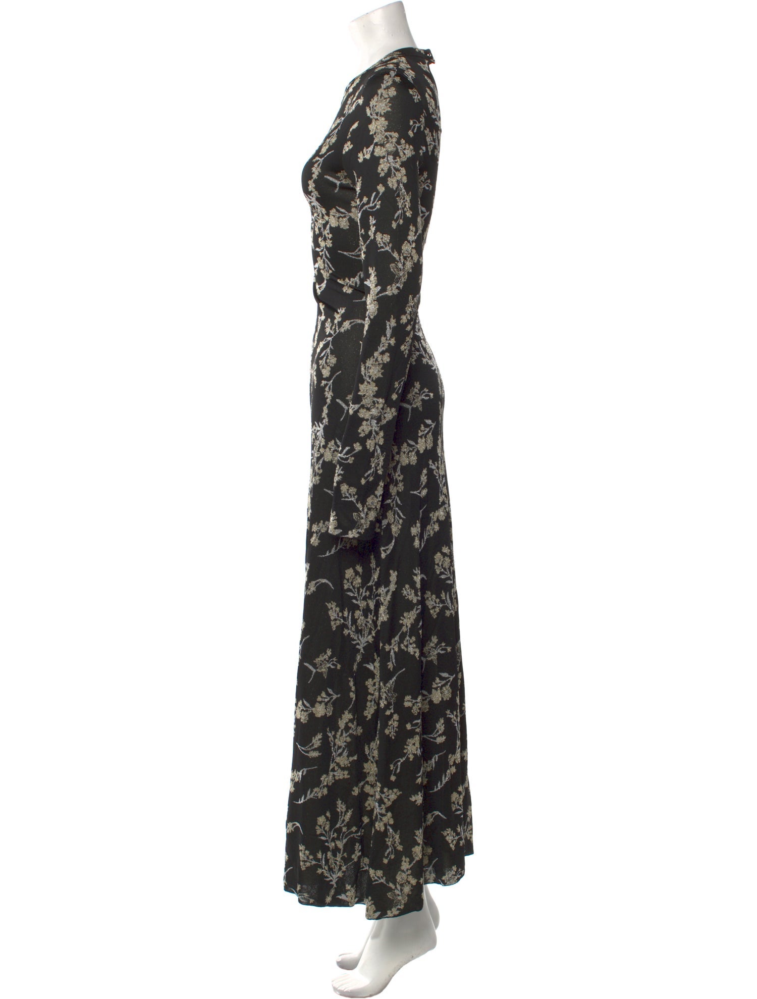 Paco Rabanne Floral Print Long Dress